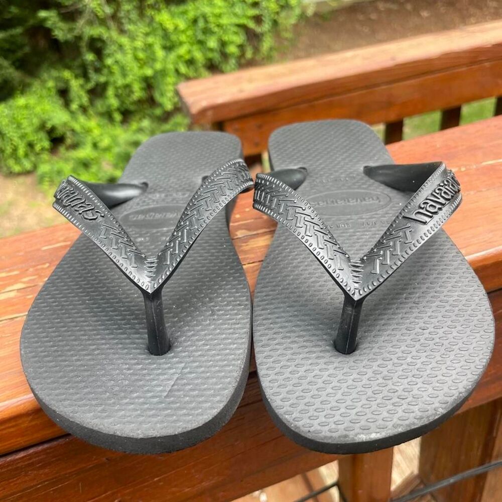 Havaianas Youth 3/4 Black Flip Flops Unisex Sandals